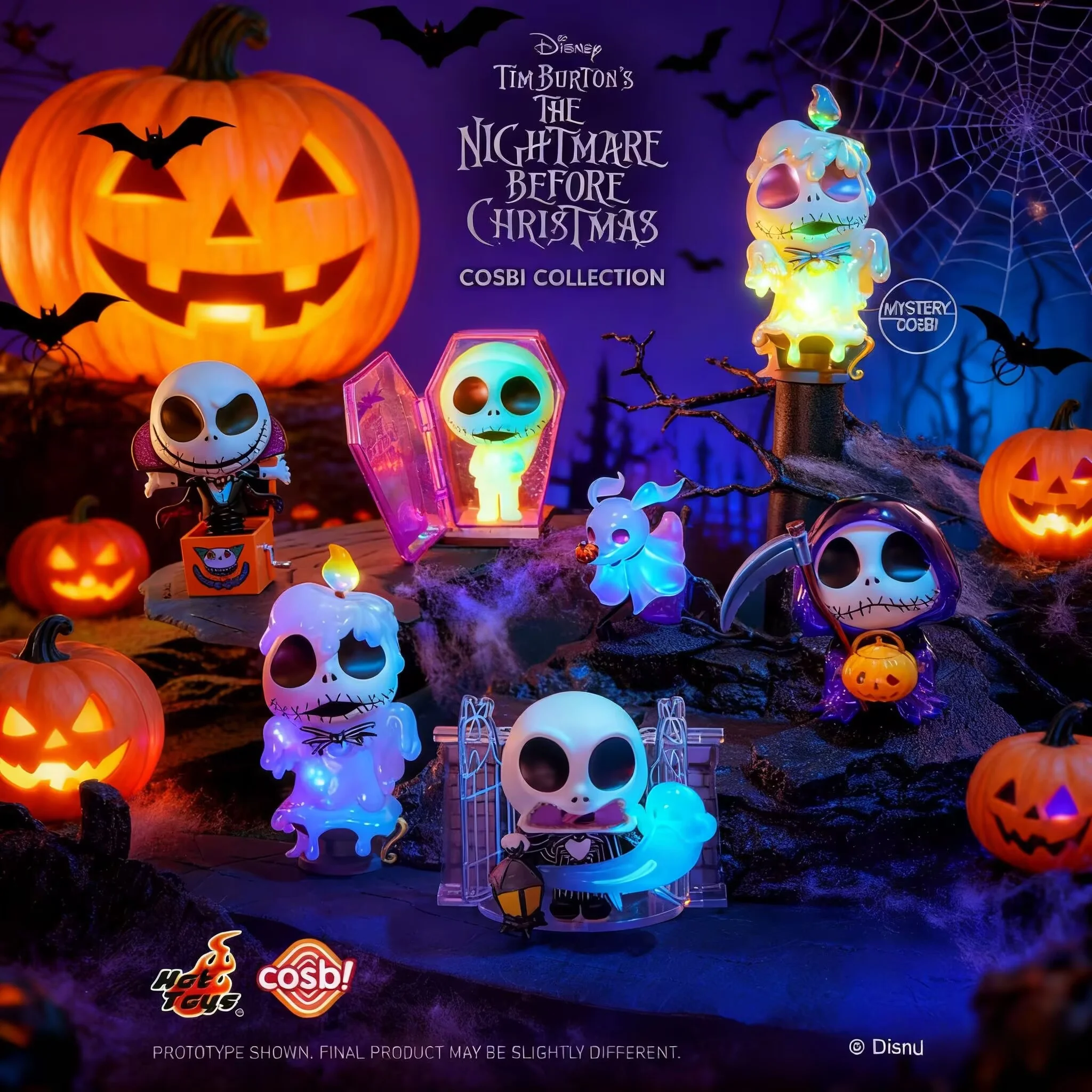 

Горячие игрушки «Кошмар перед Рождеством» Cosbi Series 3, фигурка в глухой коробке, тематическая игрушка на Хэллоуин, подарок