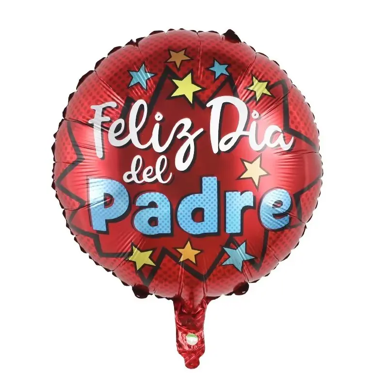 10pcs 18Inch Spanish English Happy Father's Day Foil Helium Balloon Feliz Dia Super Papa Air Globos Party Decoration Gift Baloes