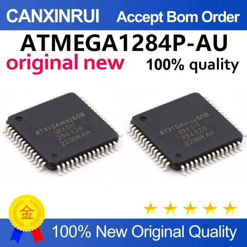 （5pcs-10pcs）Brand new original SMT ATMEGA1284P-AU chip microcontroller 8-bit AVR TQFP-44