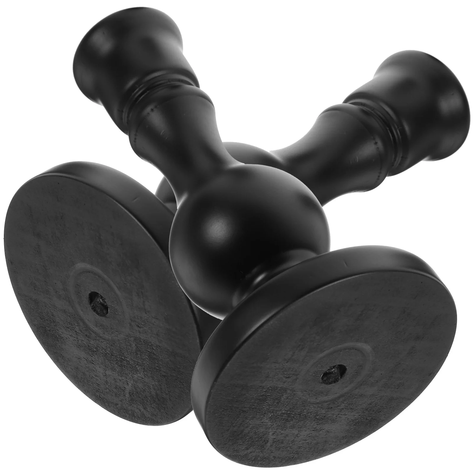 

2Pcs Wooden Candlestick Simple Style Household Rustic Holder Home Decor Vintage Style Stand for Living Room