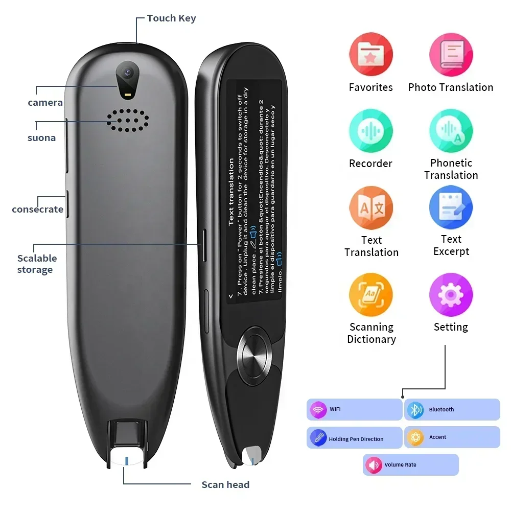 Vormor Electronics Dictionaries Language Translators OCR Scan Reader for Children Learning Voice Intelligent Scan Translator Pen