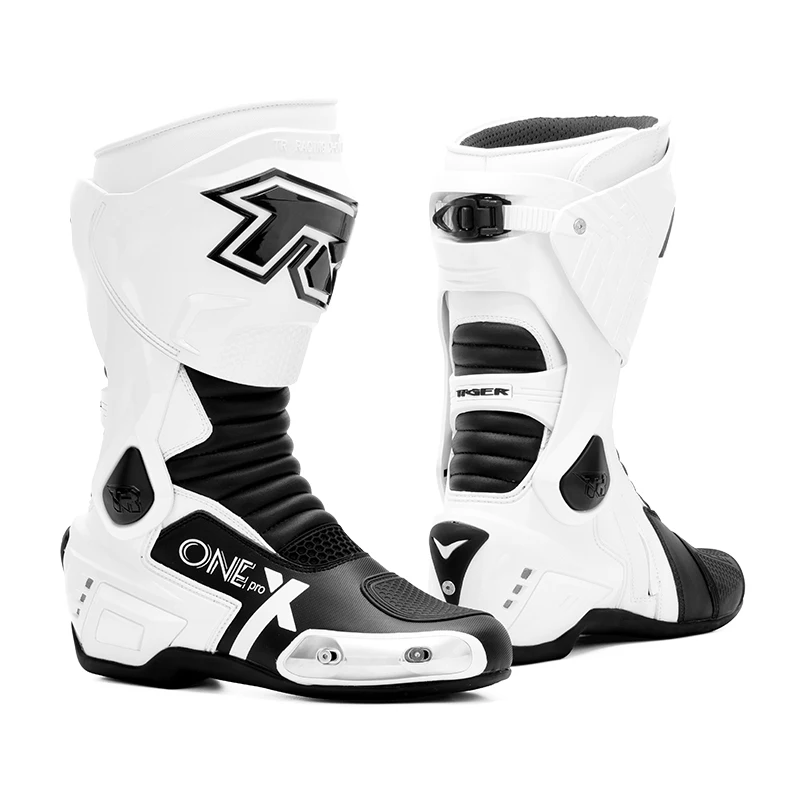 Bottes de motocross unisexes, semelle en caoutchouc antidérapante, protège-cheville en TPU, conception d'arbre étendu pour la protection de la conduite en moto