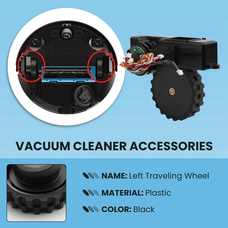 A68M-استبدال عجلات السفر المحرك ل Proscenic M6 M6 LDS R2 3Irobotix CRL-200A أجزاء المكنسة الكهربائية الروبوتية