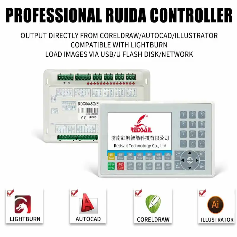 5070 80 Вт 700x500 мм CO2 лазерный гравер гравировальный станок Ruida 6445 CW-3000 Чиллер