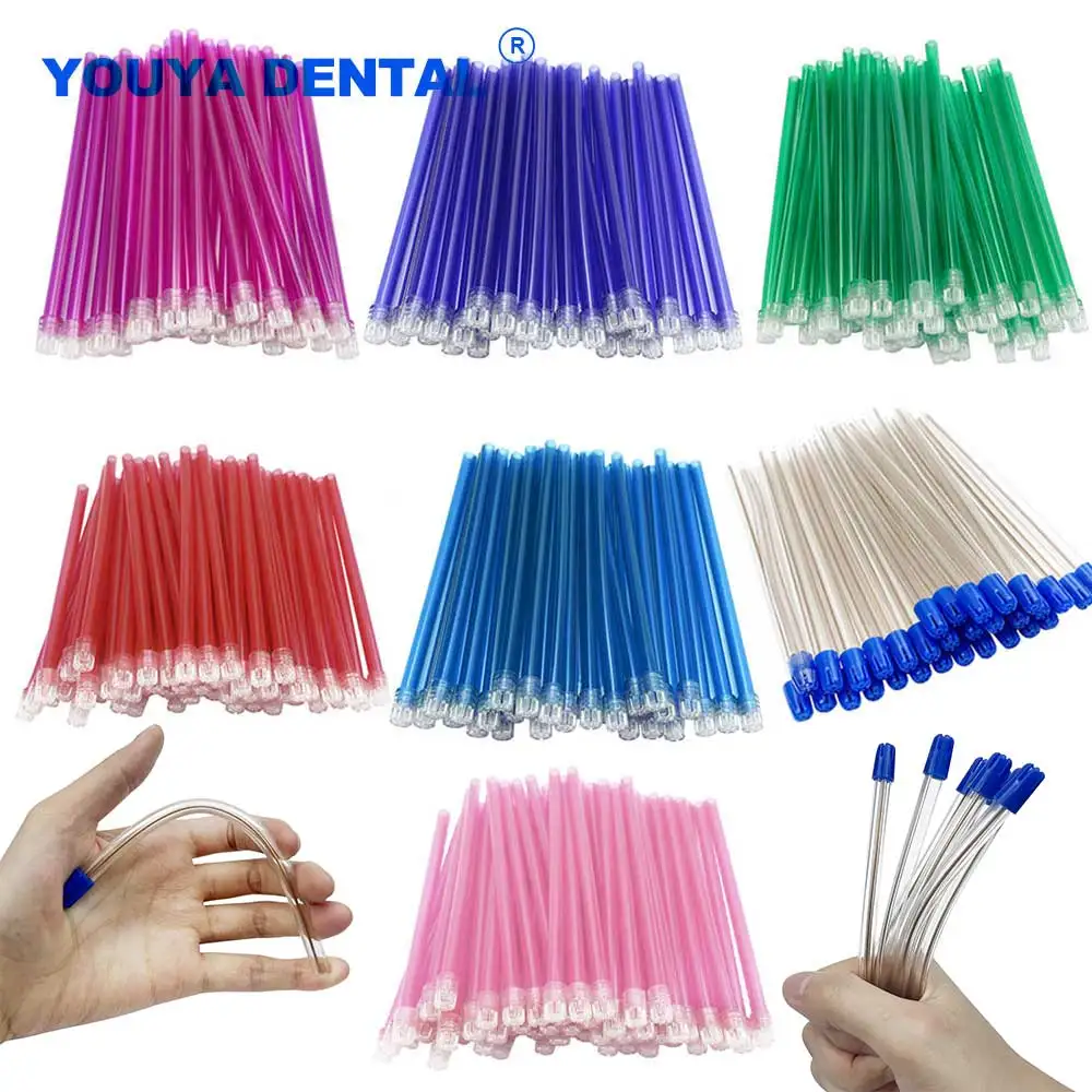 

Dental Salva Ejector Aspirator Tube Disposable Color Suction Tube Surgical Suction Tips Oral Care Dentistry Supplies 100pcs/set