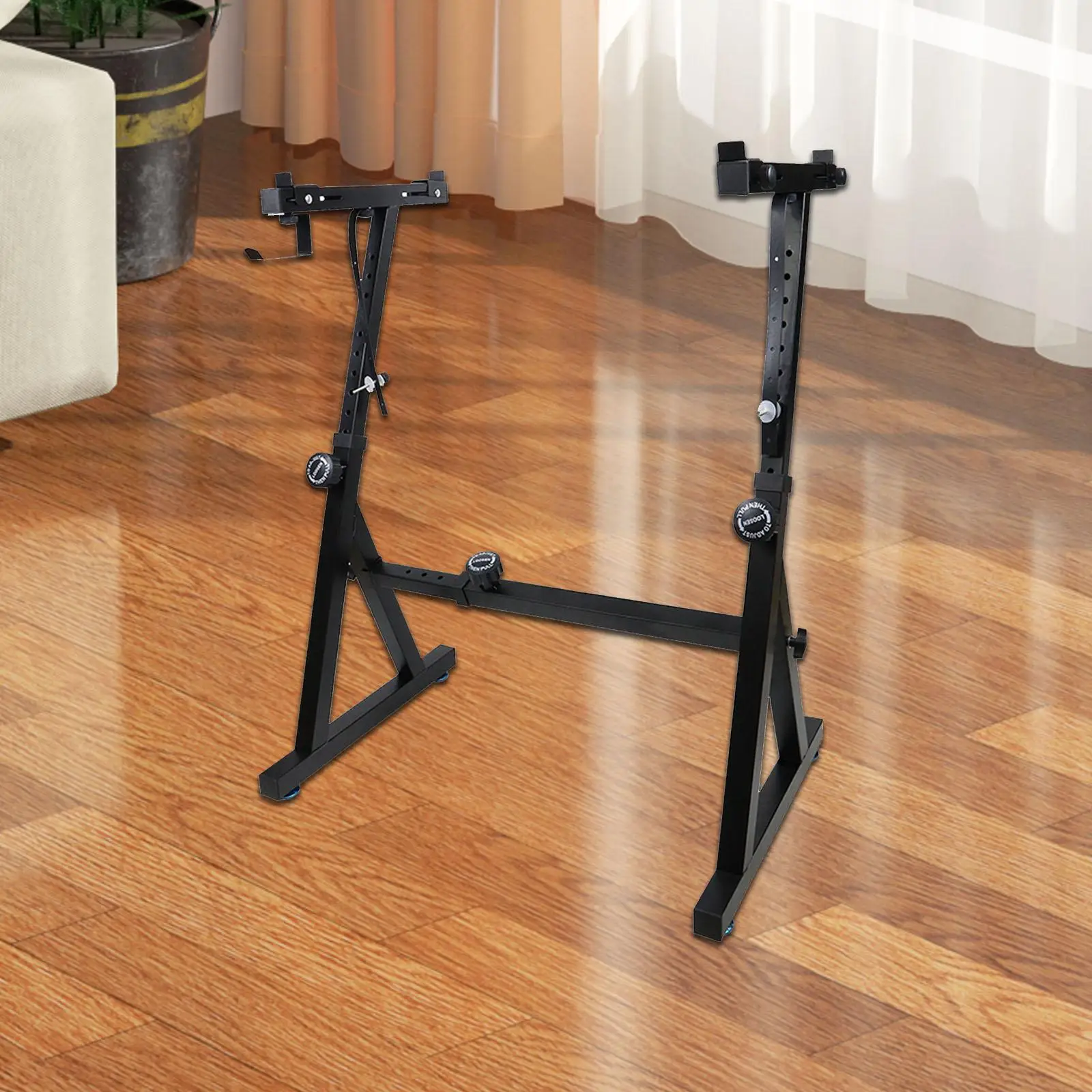 Z Shaped Keyboard Stand Iron Detachable Heavy Duty Double Braced for Travel