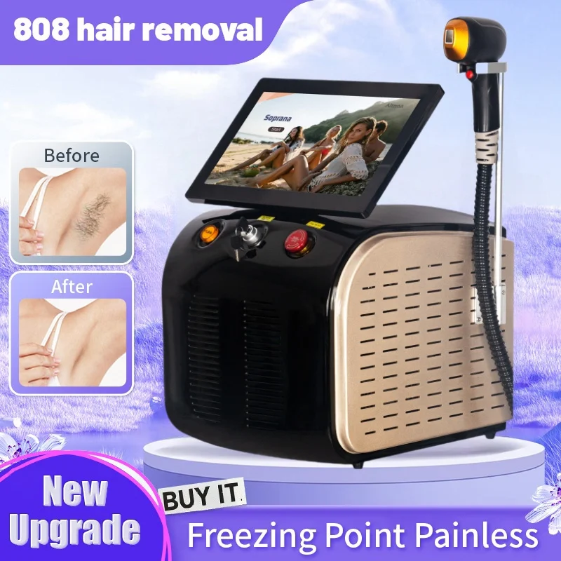

Diode Hair Removal Laser Machine Professional 2025 Ice Titanium Pulsed Light Epilator Permanent Lazer Hair Remover for Women