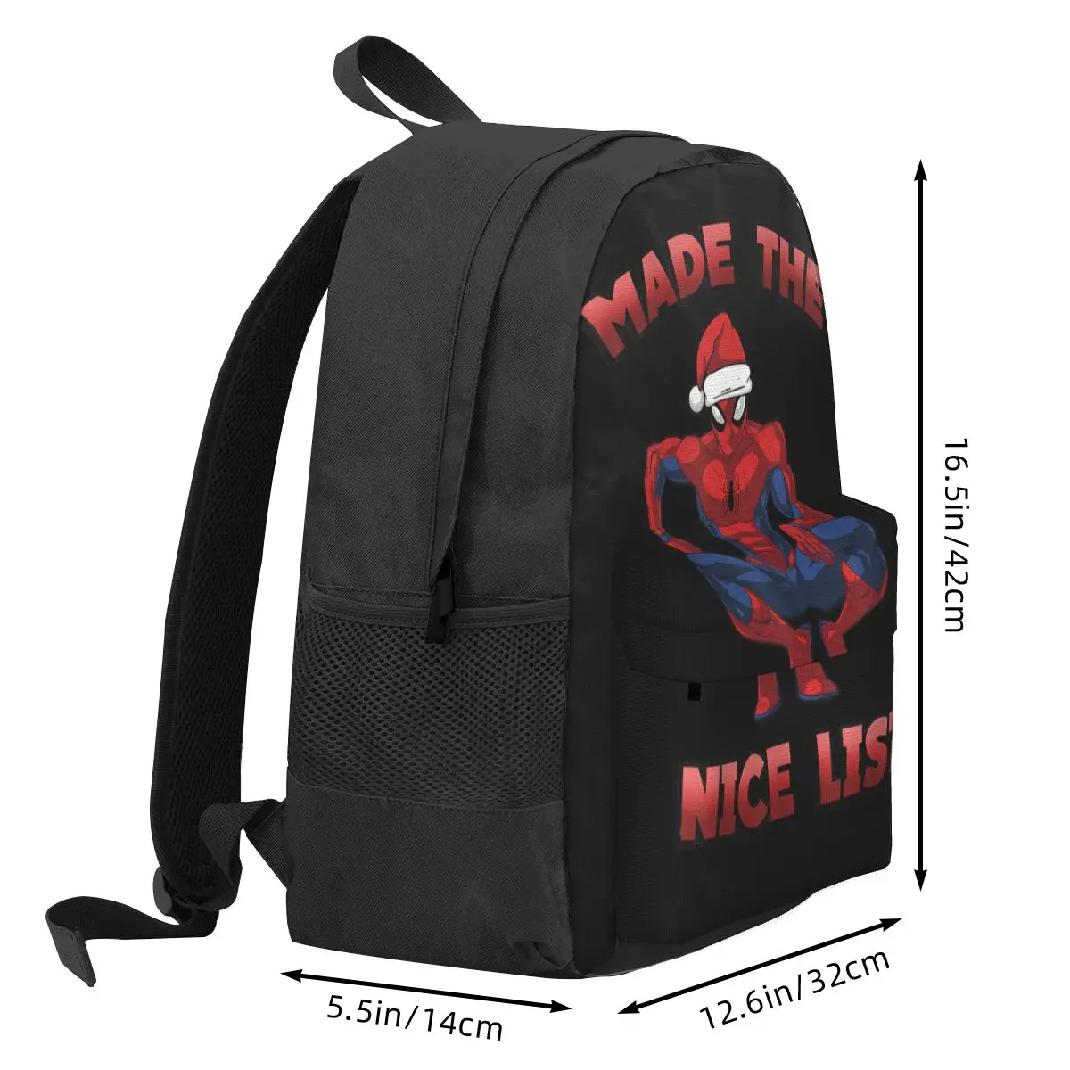 Spider Made The Nice List Christmas Backpack Mochila 3D Print Trend Student School Bag Spiderman Computer Teenage Shoulder Bag