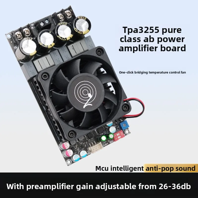 

3002 Чистая пост-ступенчатая плата цифрового усилителя мощности Высокая мощность 300WX2 Мост Одноканальный 600 Вт Стерео TPA3255