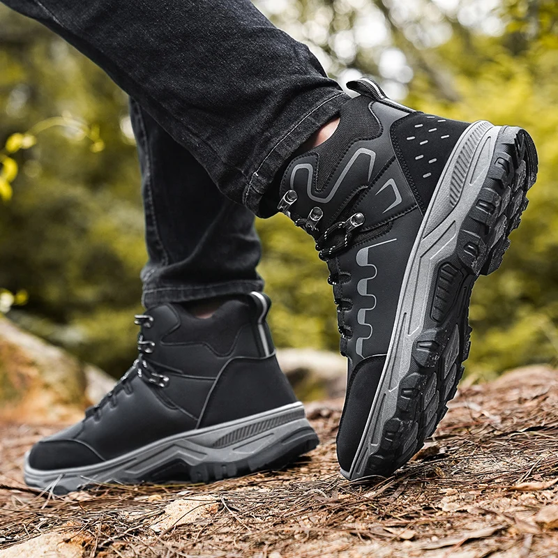 

Высокие ботинки, мужские повседневные модные удобные универсальные противоскользящие износостойкие легкие повседневные рабочие ботинки, увеличивающие рост