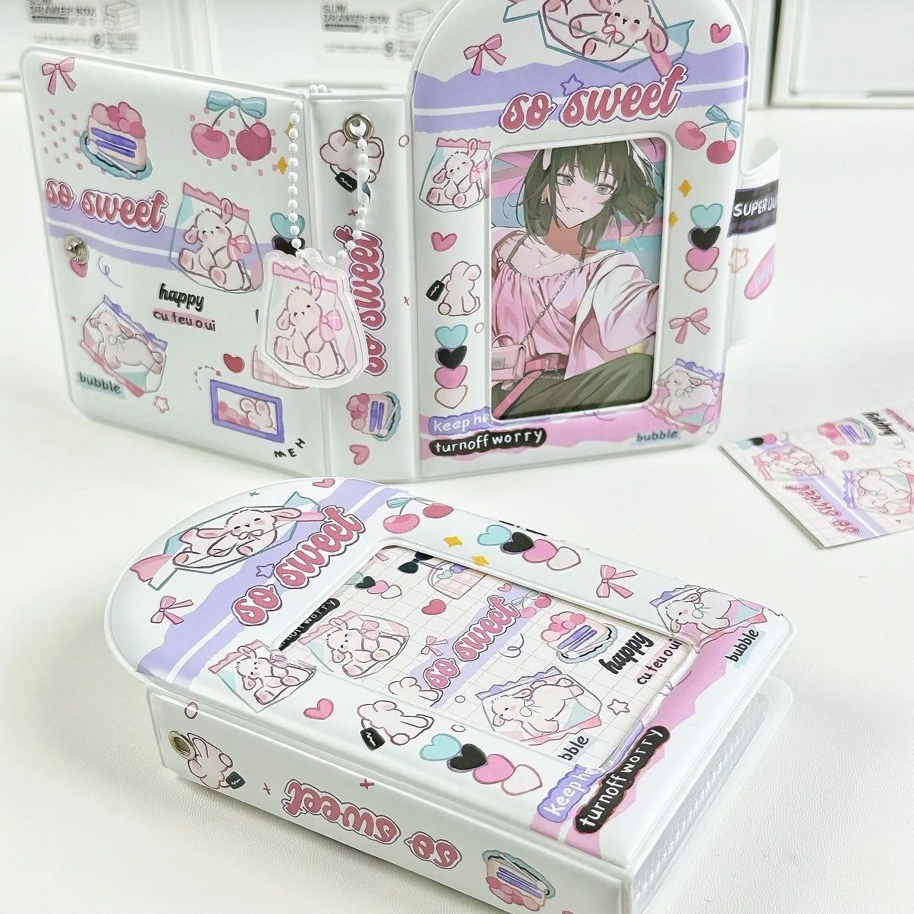 Álbum de tarjetas de fotos de 32 PP, bolsa de estilo para Mini Tarjeta de nombre Instax práctica, álbum de estrellas k-pop con botón, 3 pulgadas