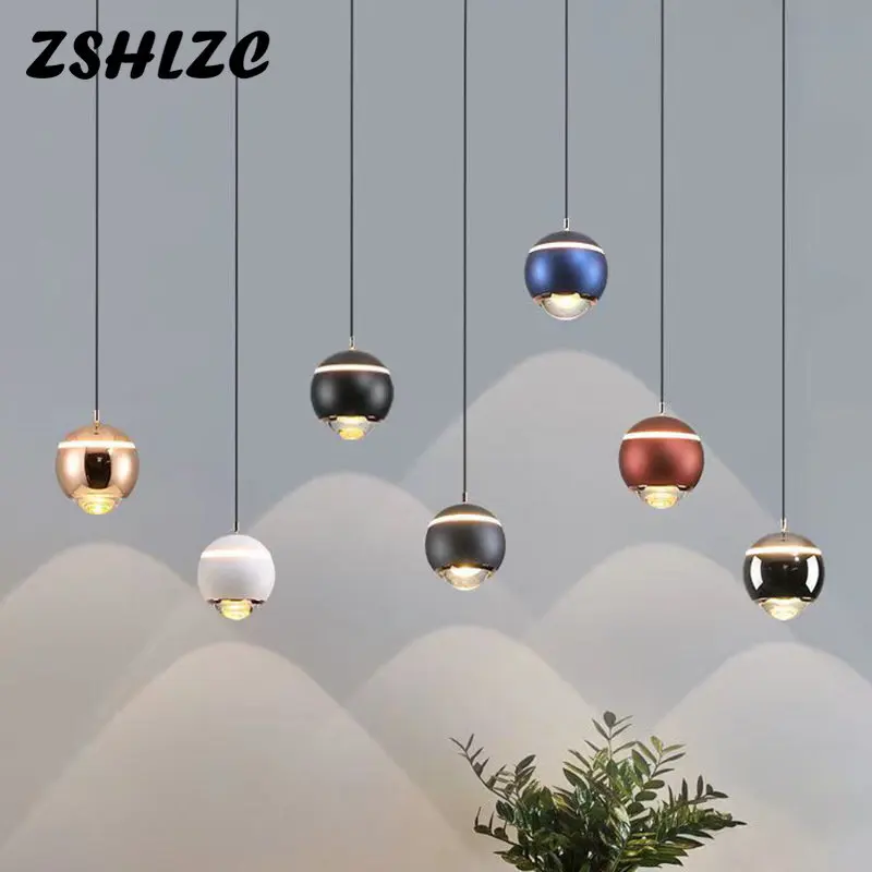 

Simple LED Bar Restaurant bar Pendant Lamps Nordic Creative Bedside Chandeliers Living room Background wall Small Pendant Lights