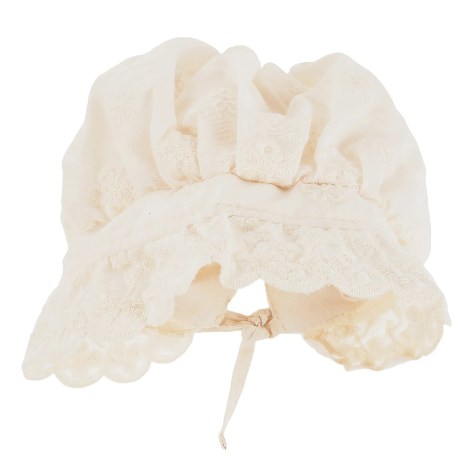 Baby Bonnet Vintage Embroidered Adjustable Cotton Sun Hat Soft Breathable Infant Cap Baby Girls Summer Newborn Photo Party Hat