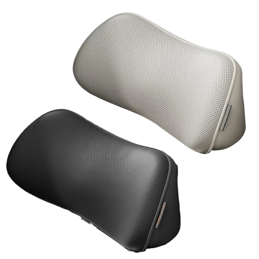Beige Car Seat Cushion Adjustable Lumbar Support Non Slip Adjustable Straps Comfortable Driving Experience Beige