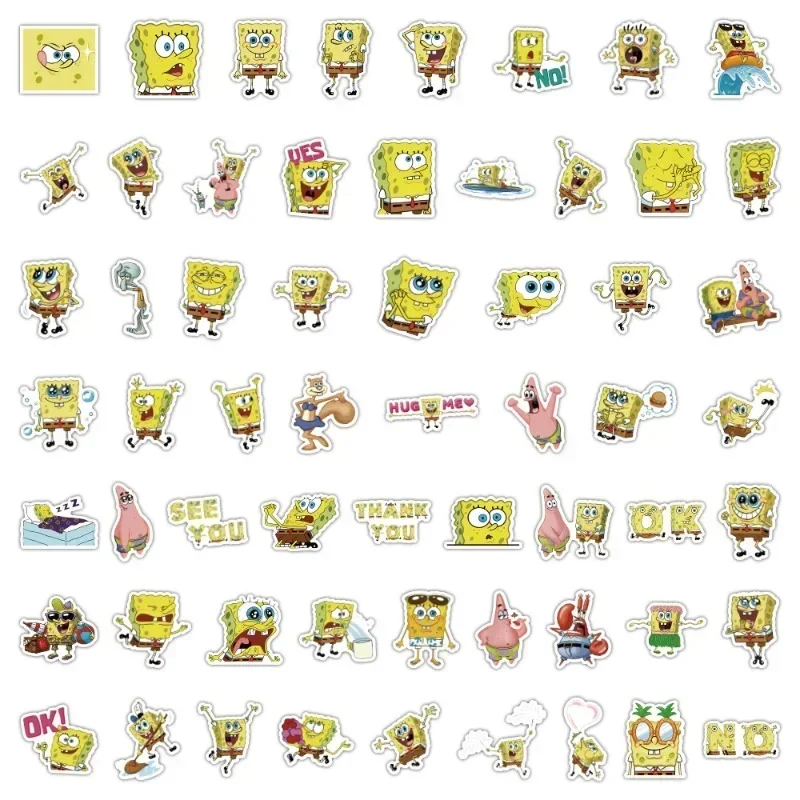 SpongeBob and Patrick Star Cartoon Anime 10/30/50Pcs Sticker laptop suitcase Car Waterproof DIY decorative sticker Birthday Gift