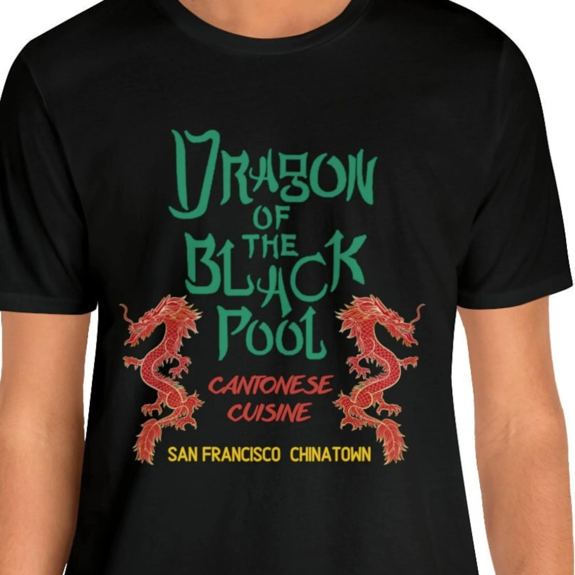 Dragon Of The Black Pool Big Trouble In Little China T Shirt 1980S Movie Vintage Aesthetic