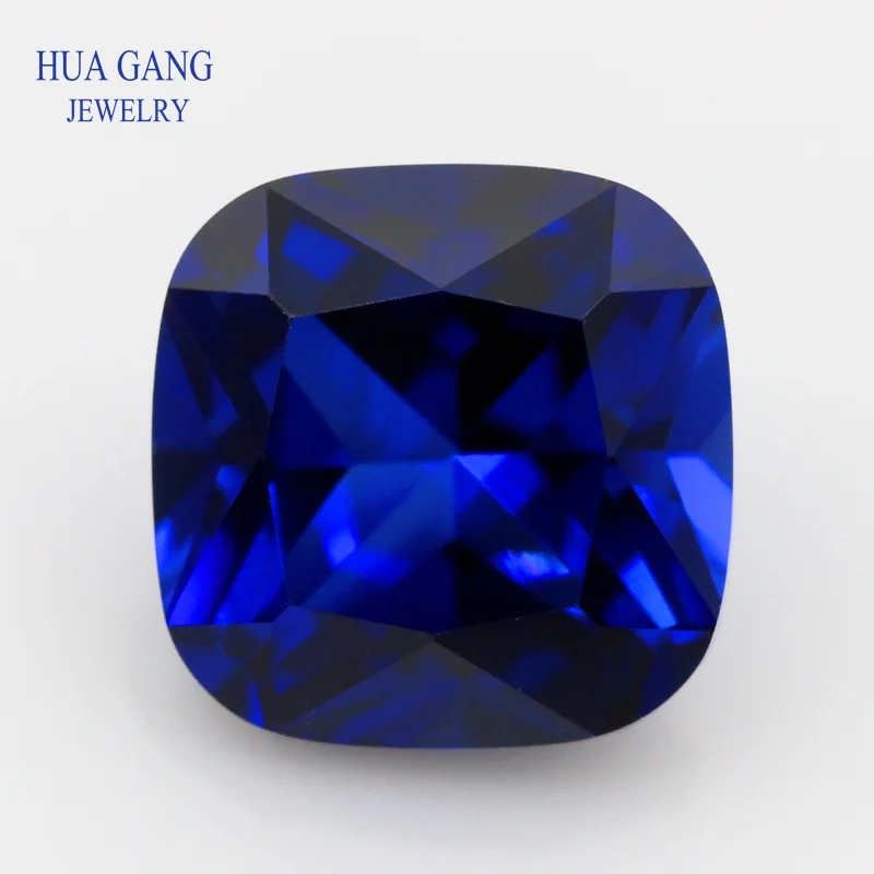 الأحجار الكريمة الاصطناعية اكسيد الالمونيوم الأحجار الكريمة وسادة قطع الشكل الأبيض الوردي الوردي الياقوت الأزرق الأحجار الكريمة للمجوهرات ترصيع مشمع