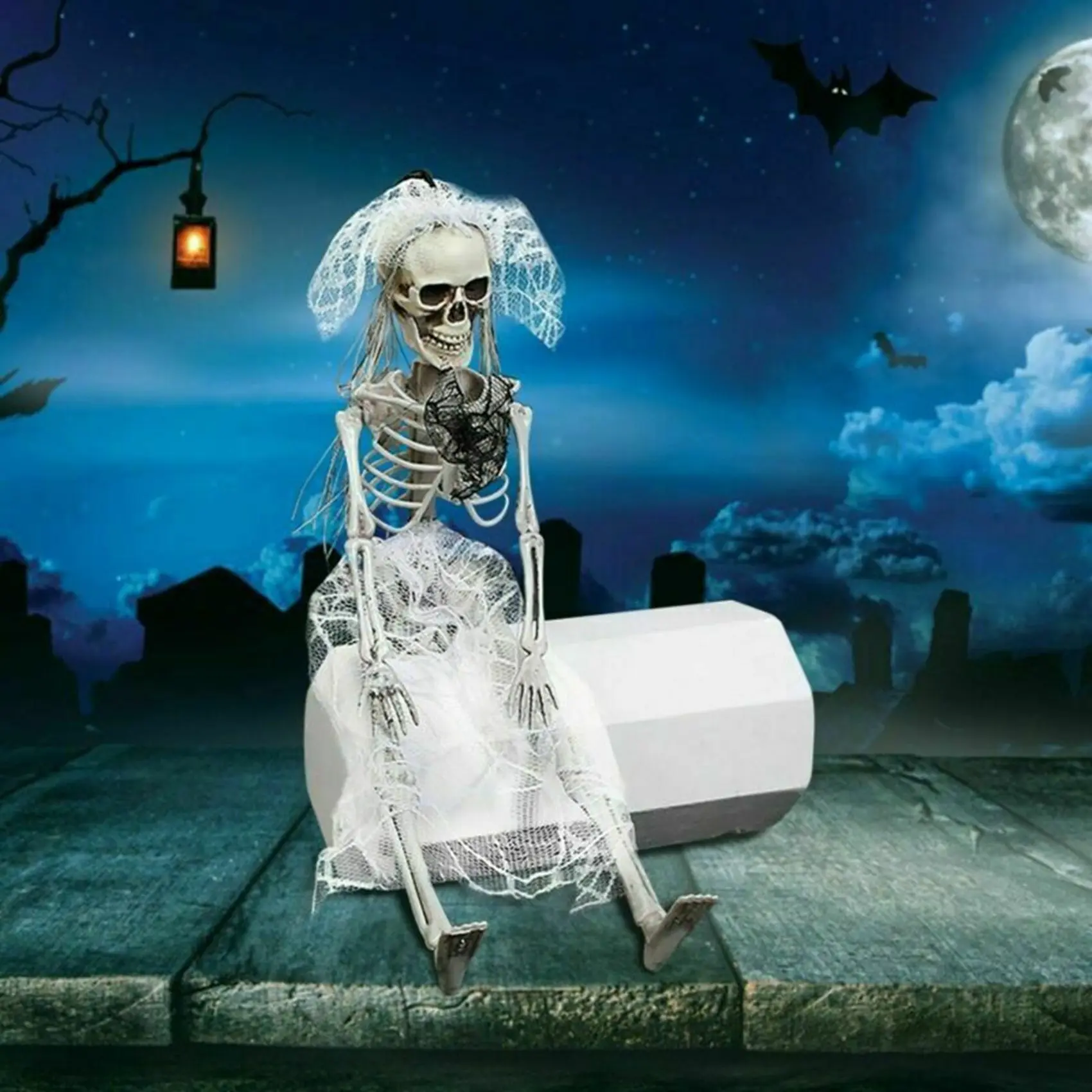 Большой настраиваемый скелет человека пары реквизит Хэллоуин Декор Лучший Хэллоуин украшение и самая жуткая кладбище