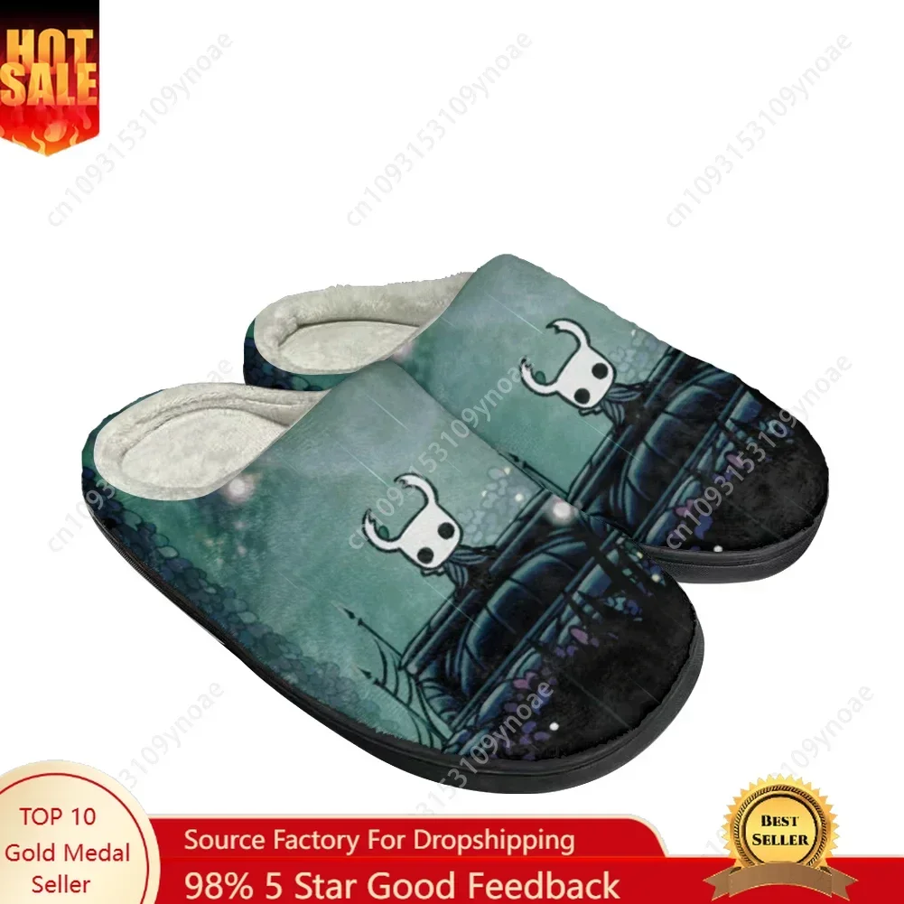 

Hot Hollow Knight Cotton Slippers Mens Womens Latest Sandals Bedroom Plush Indoor Keep Warm Shoes Thermal Indoor Flat Slipper