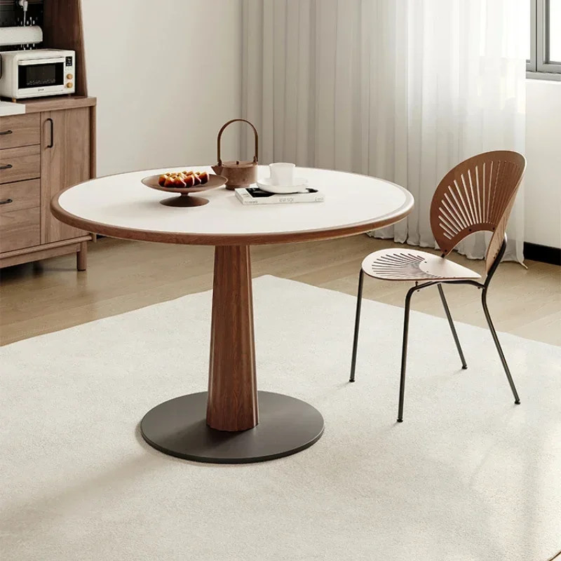 

Individual Dining Tables Round Luxury Wood Modern Kitchen Islands Garden Living Room Cafe Furniture Mesa Comedor Center