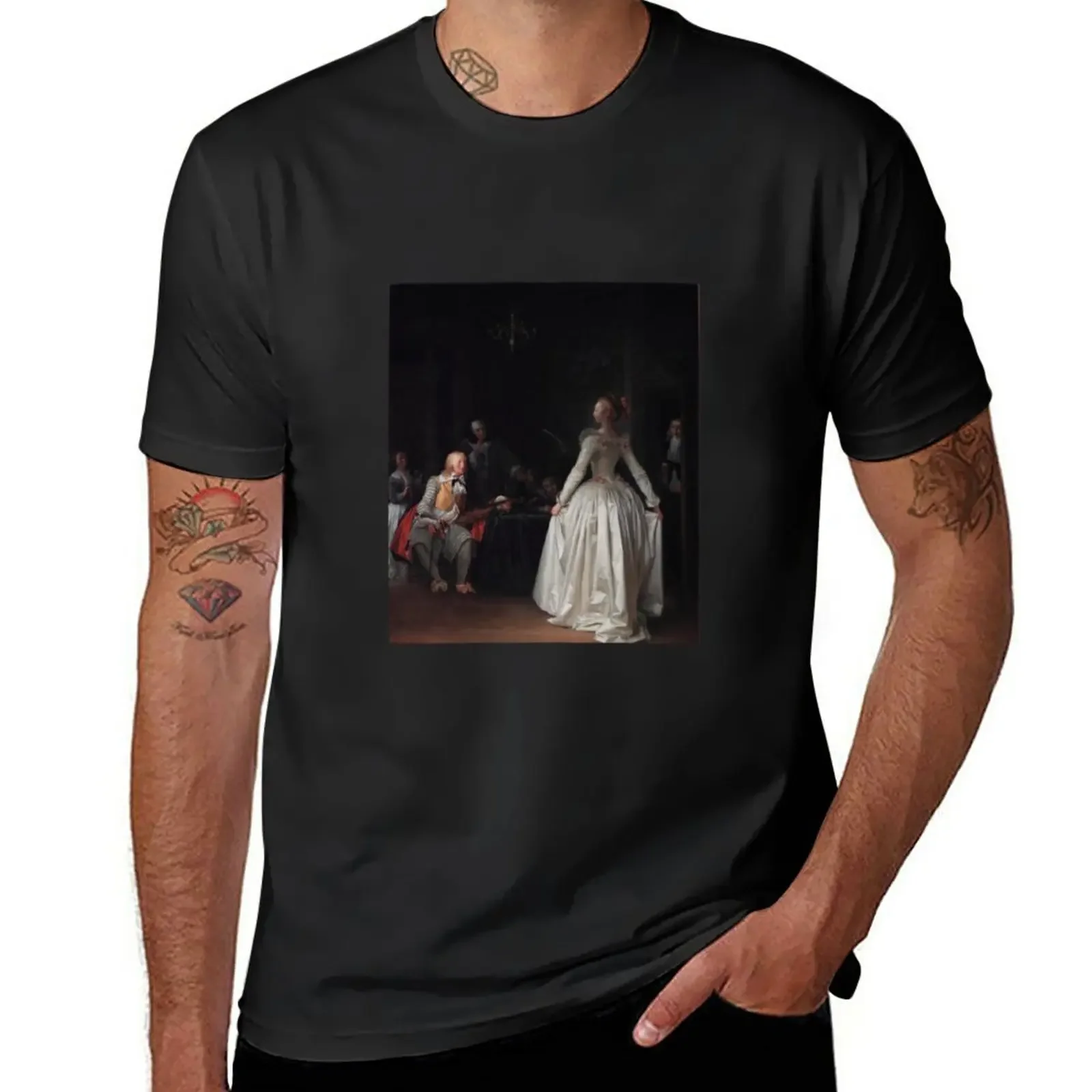 New The Dance Lesson (Fragonard) T-Shirt graphic t shirts quick drying luxury clothes men