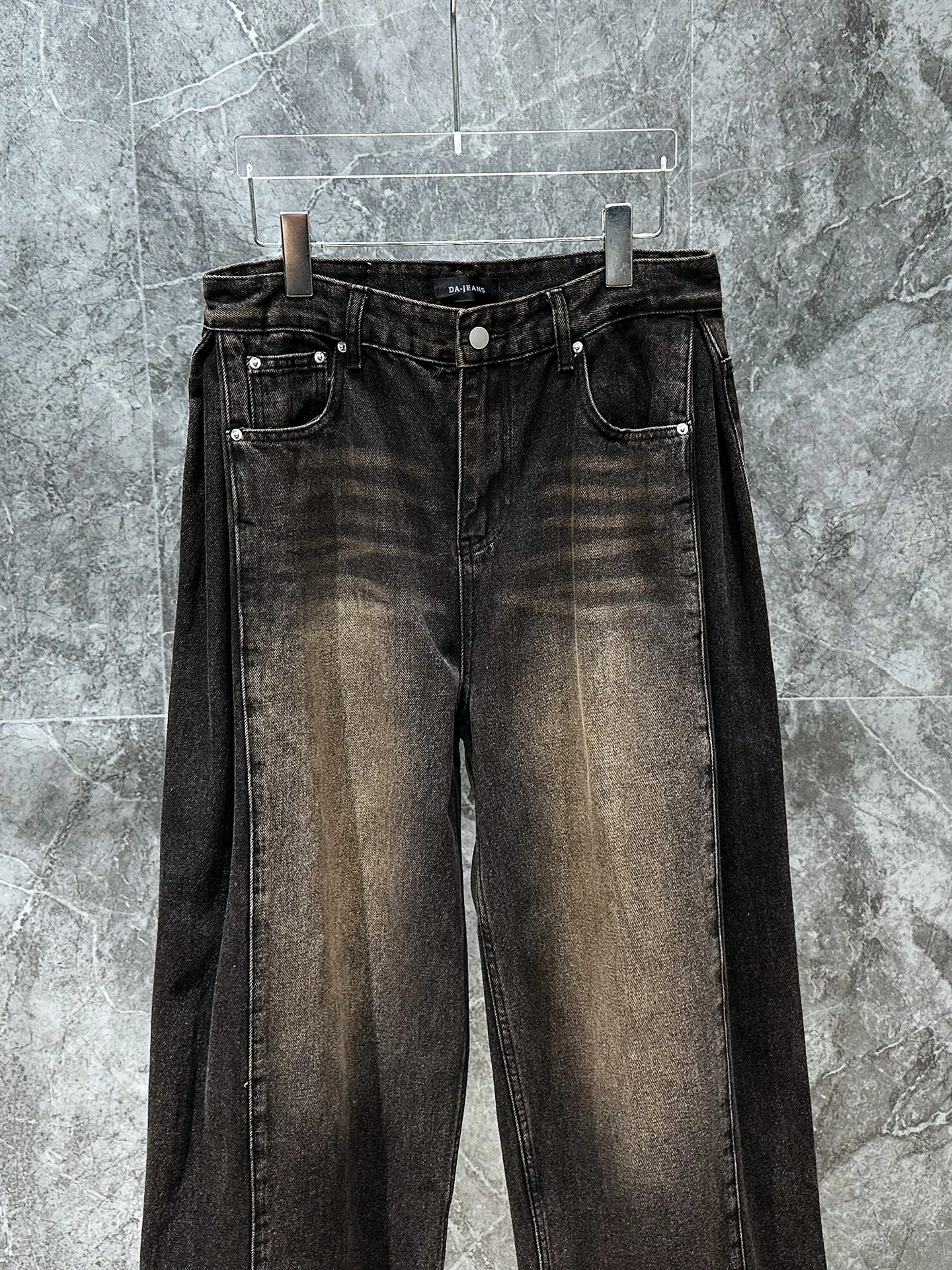 Pantalon en Denim rétro pour hommes, ample, tendance, droit, jambes larges, beau, Chic, nouvelle collection automne 2025