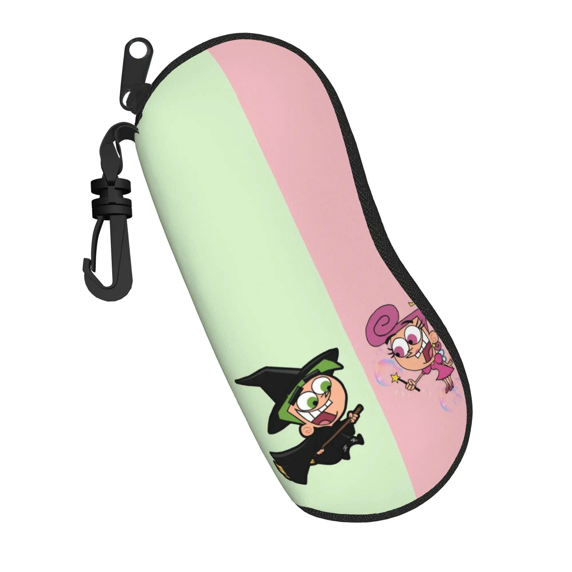 Estuche para gafas The Fairly OddParents, regalos para niñas, caja de almacenamiento con cremallera para lectura, estuche para lentes de contacto con dibujos animados