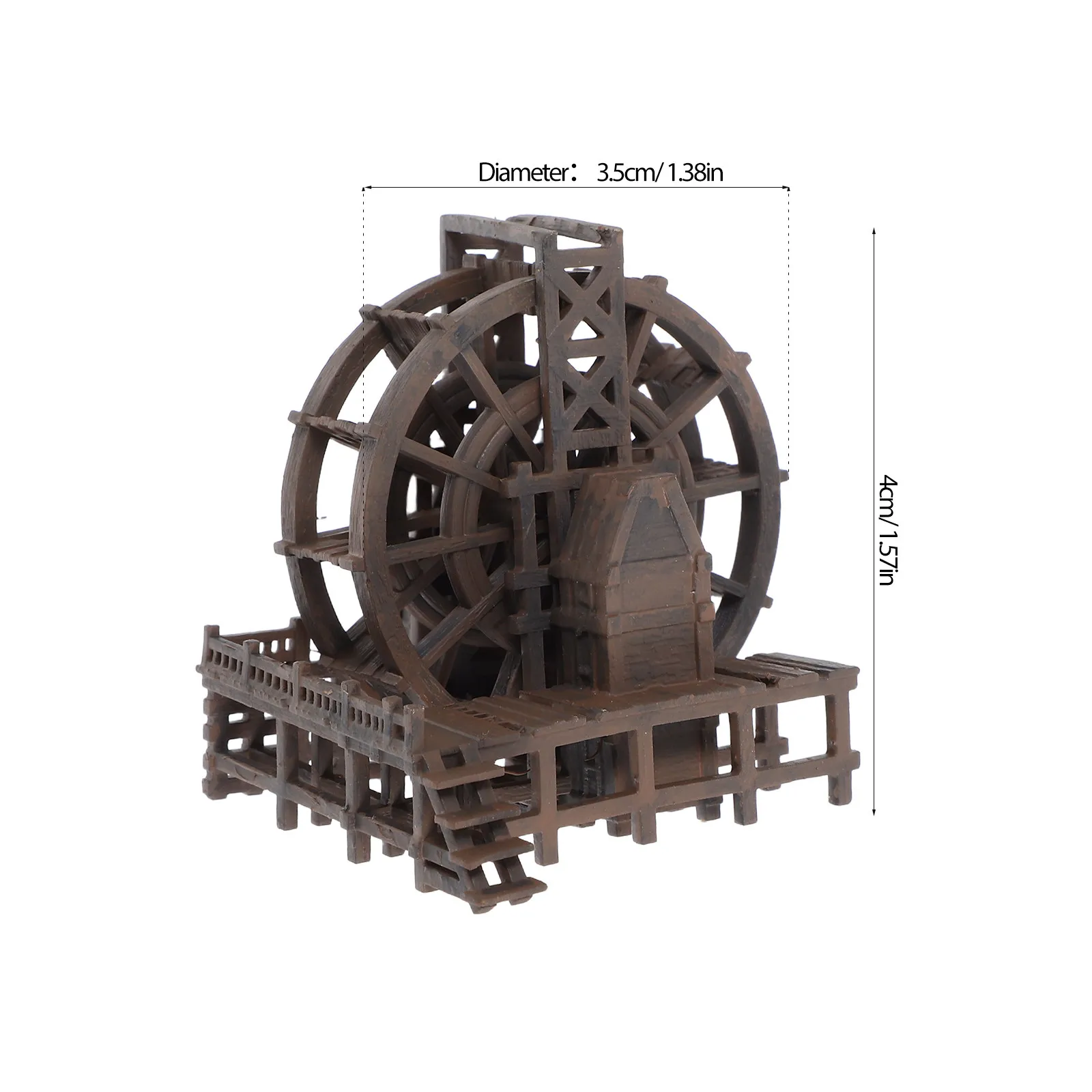 Windmill Water Fountain Fish Tank Micro Landscape Decoration Tabletop Waterwheel Aquarium Fountain Ornament Fish Tank Windmill
