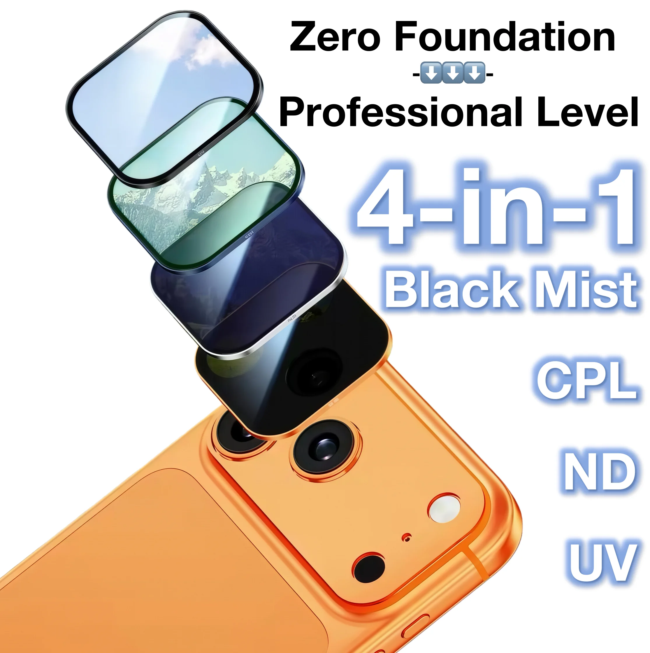 

Lens Filter Kit for iPhone 17 Pro/Max, 2-in-1 CPL, ND32,UV Black Mist Photography Set, Premium Optical Glass, Cinematic Content