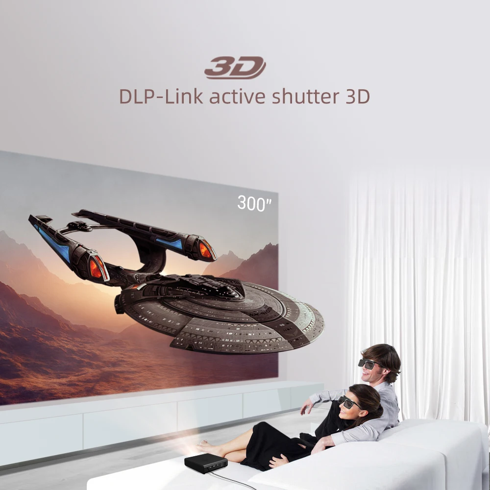 BYINTEK U30 Top Sale 3D 4K Projector Por   Pico Dlp Android Wifi Wireless Smartphone Home Cinema Projector
