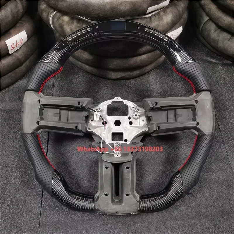 

Car Steering Wheel Car Accessories for Mustang 2010 2011 2012 2013 2014 High Quality LED Carbon Fiber Steering Wheel