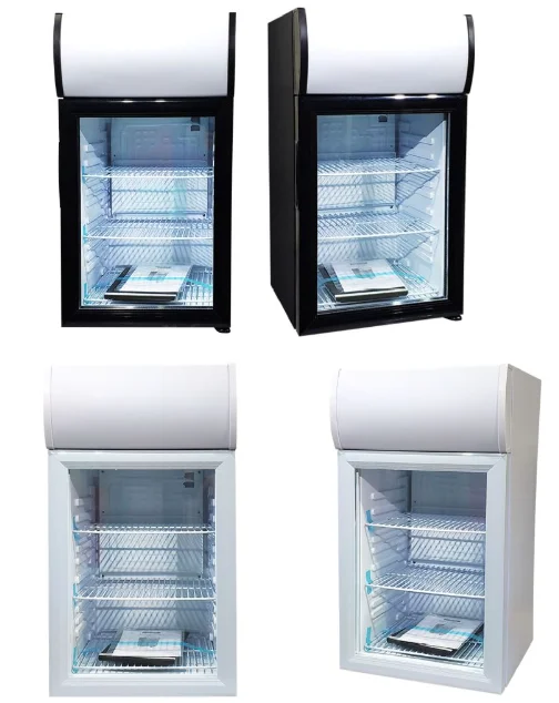 Refrigerador de bebidas vertical con pantalla de puerta, dispensador de bebidas pequeño, máquina para oficina o Bar con ajustable