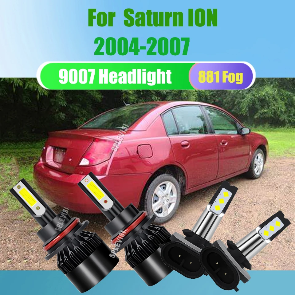 

Elevate Your Car's Style with 9007 HB5 881 LED White Bulbs Car Auto Headlight Fog Light For Saturn ION 2004 2005 2006 2007