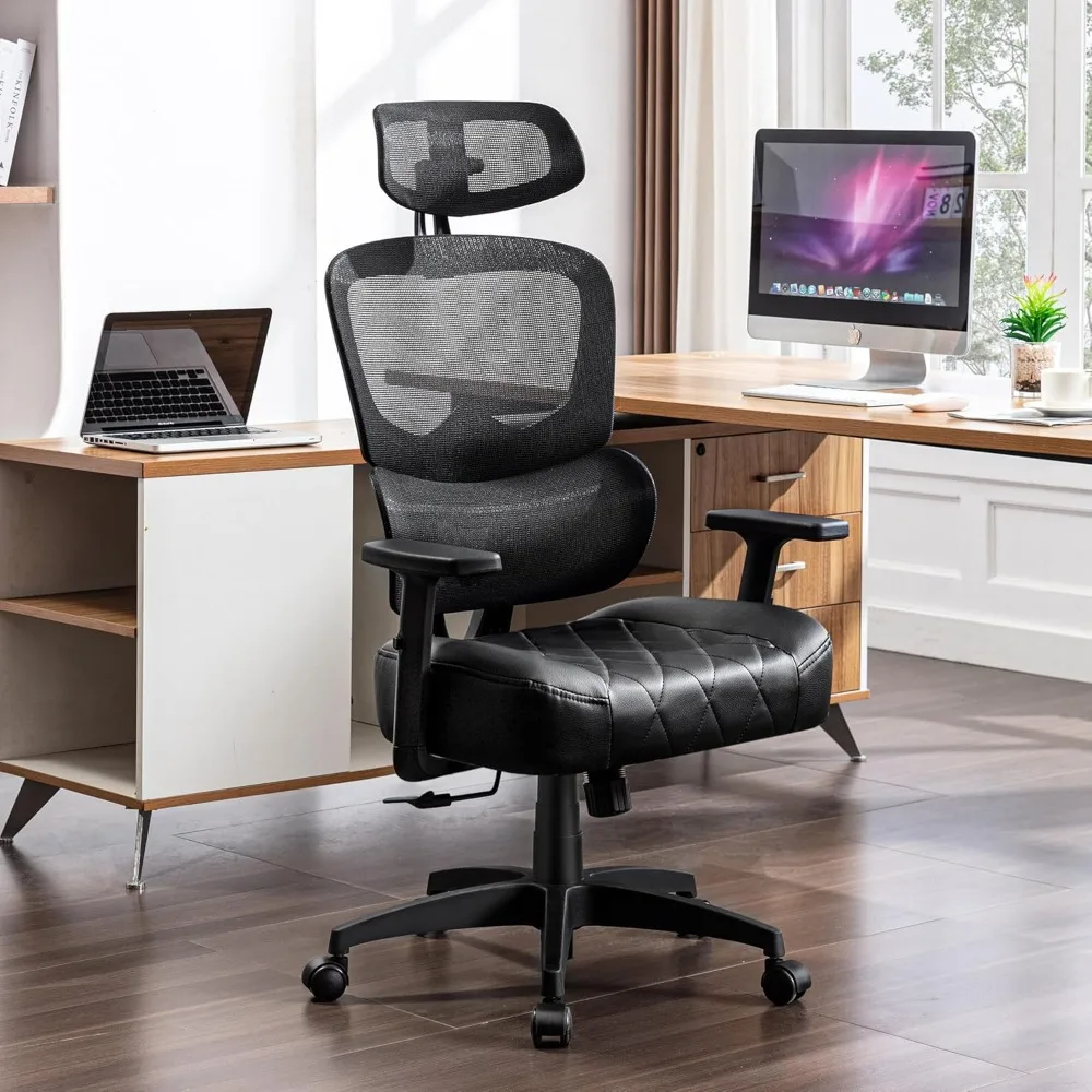 Swivel Ergonomic High Back Mesh Office Chair with Adjustable Headrest Armrest, Lumbar Support for Executive/Computer Desk/Task