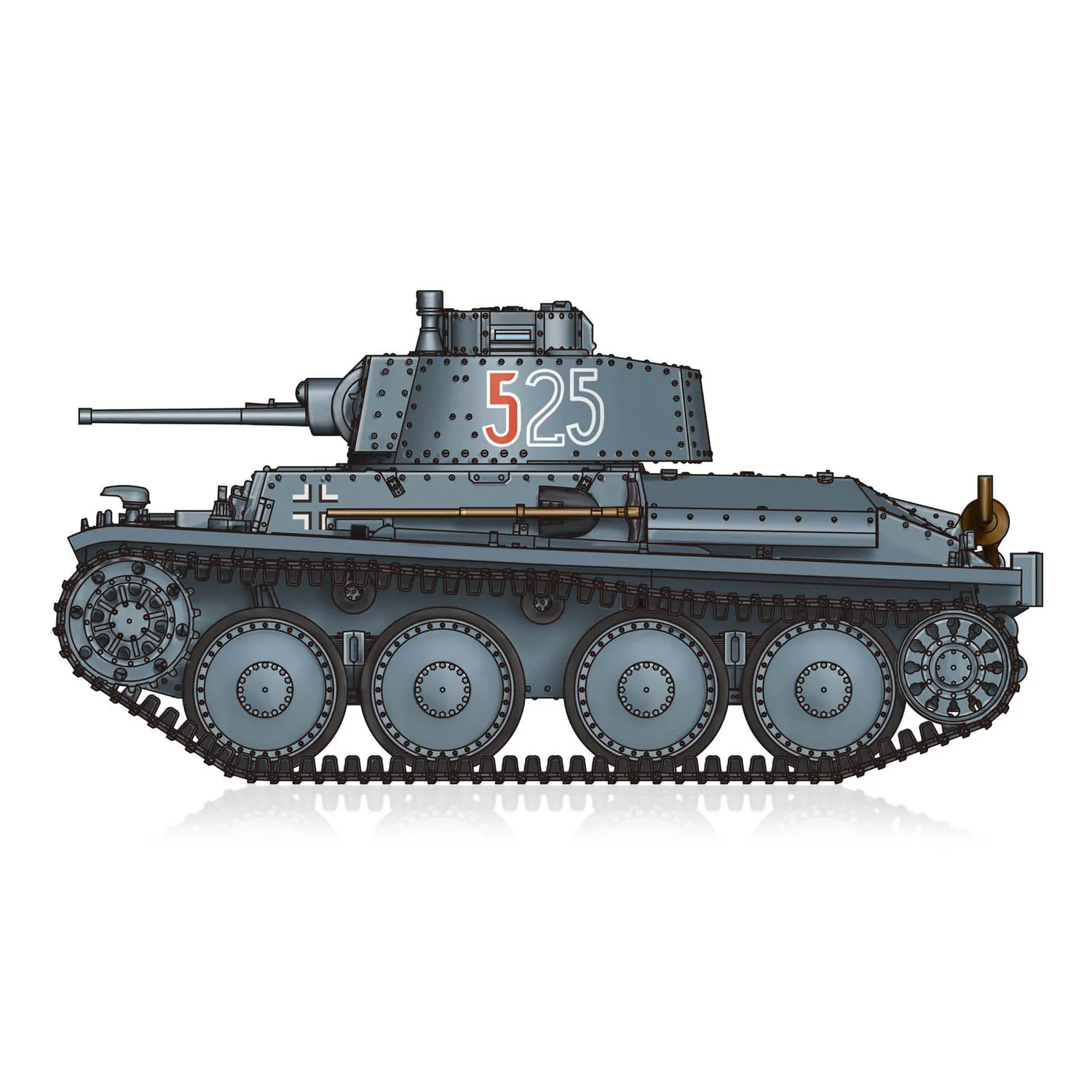 プラスチック製のビルディングブロックのおもちゃ,静的ディスプレイのTanks,german pzkpfw 38(t) ausfタンク,hobboss 82956,th23592,1, 72