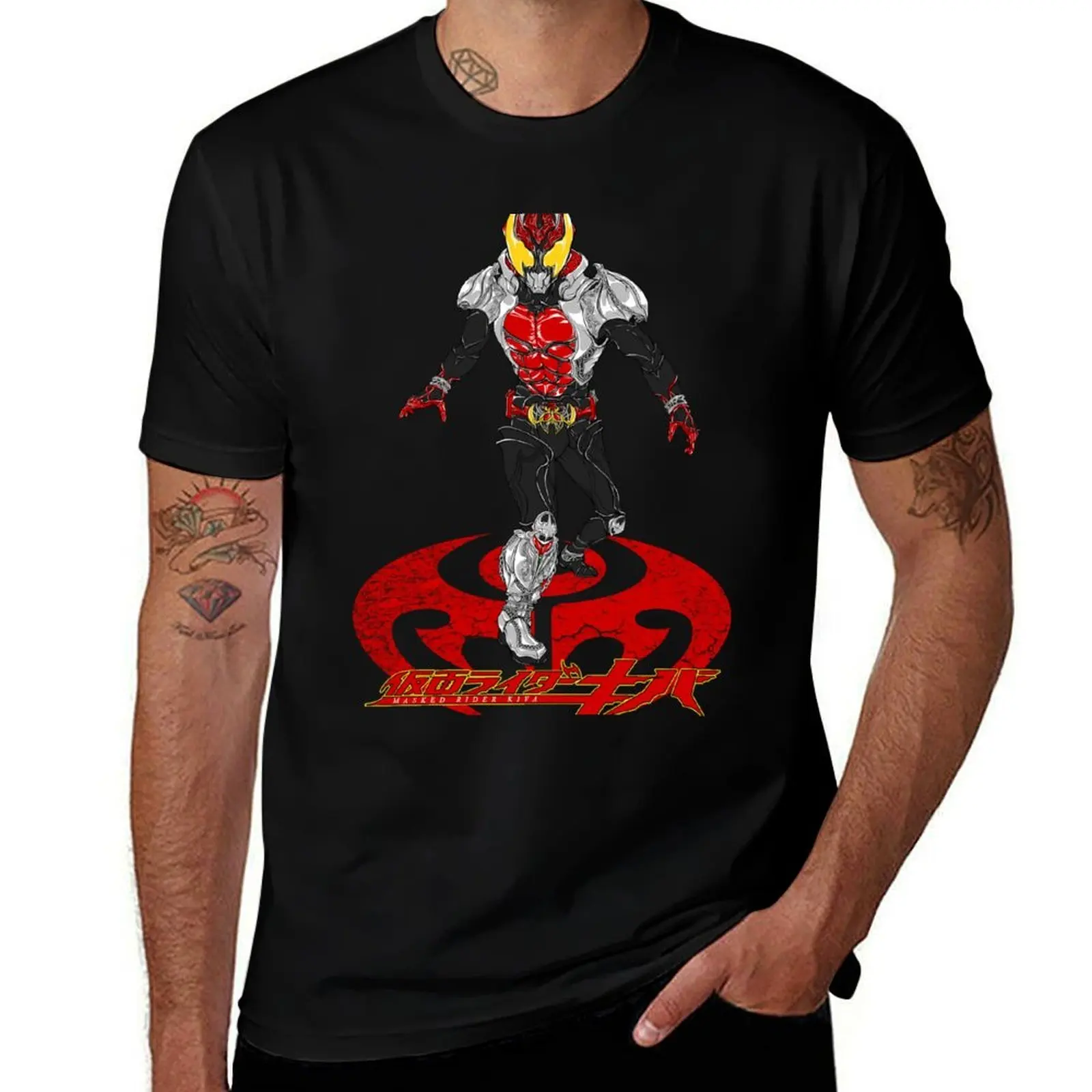 Kamen Rider Kiva T-Shirt Fashion Pattern Printed Tee Shirt T-Shirt