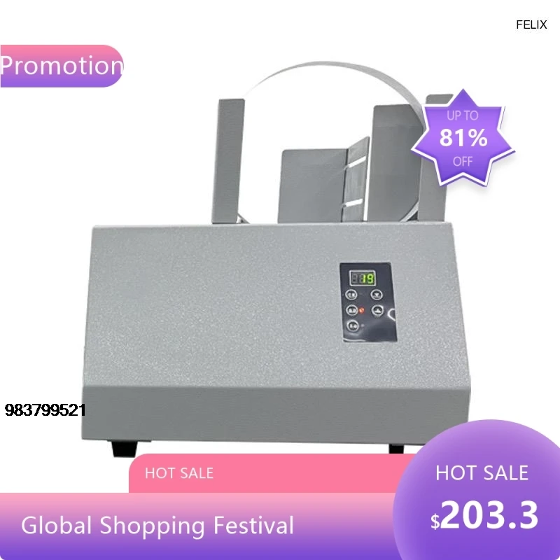 

1842Automatic Banknote Invoice Bill Banding Machine 220V Paper Tape Money Strapping Machine for Office Use