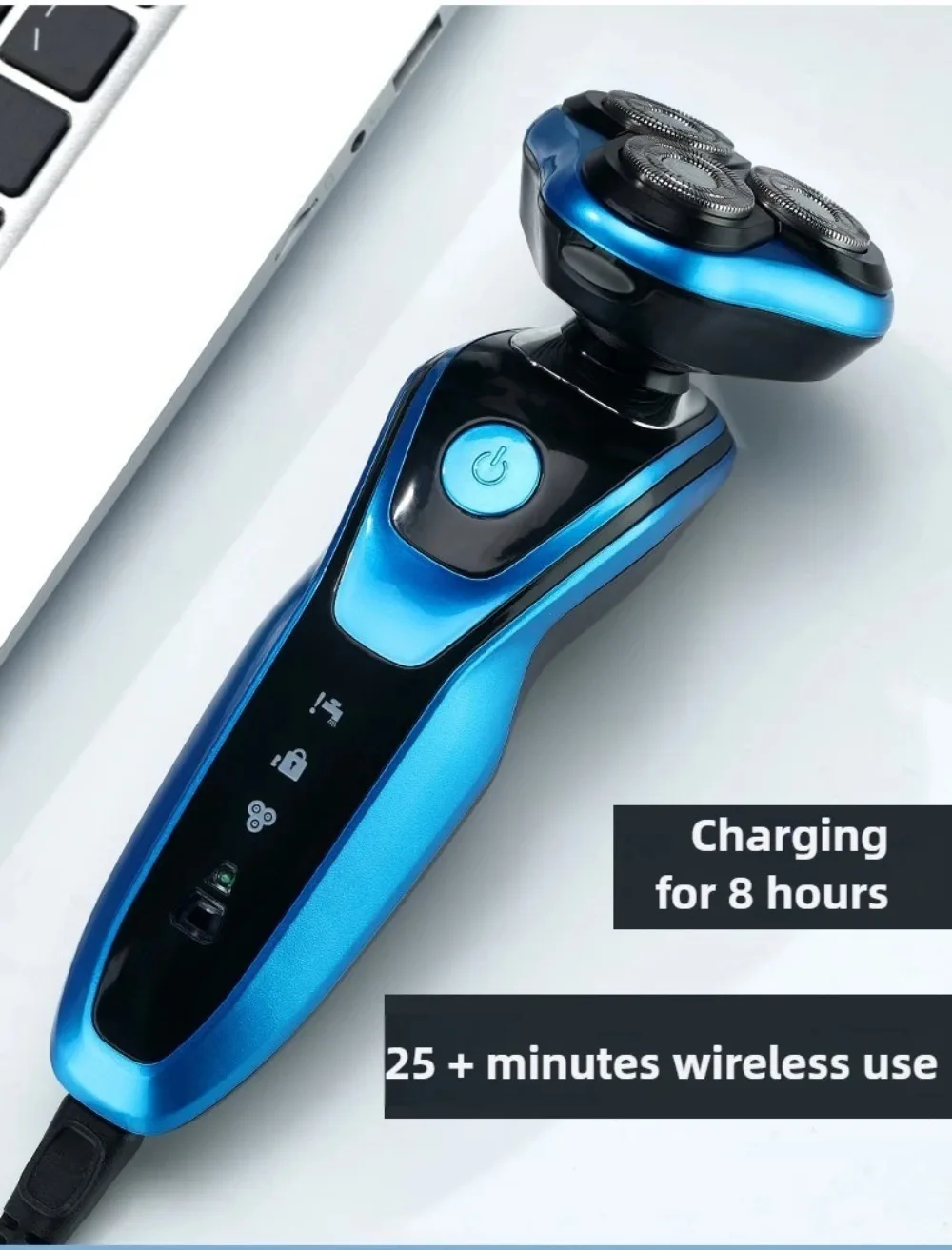 Portable 3 in 1 Electric Shaver Three Heads Rechargeable Men's Shaver Waterproof High Speed Sideburn Trimmer