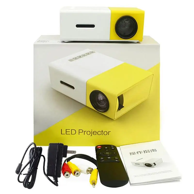 Small LED Projector Durable Ultra Mini Portable Projector For YG300 Easy To Use Multi-Functional LED Projector For Home Cinema