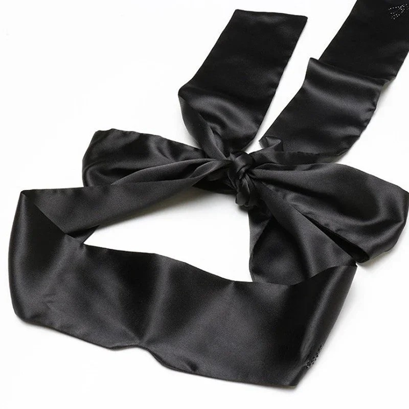 New Silk Eye Cover Savour Eye Patches Cute Blindfold Silk Ribbon Satin Silk Sleep Mask Sexy For Women Gift Surprise High Quality