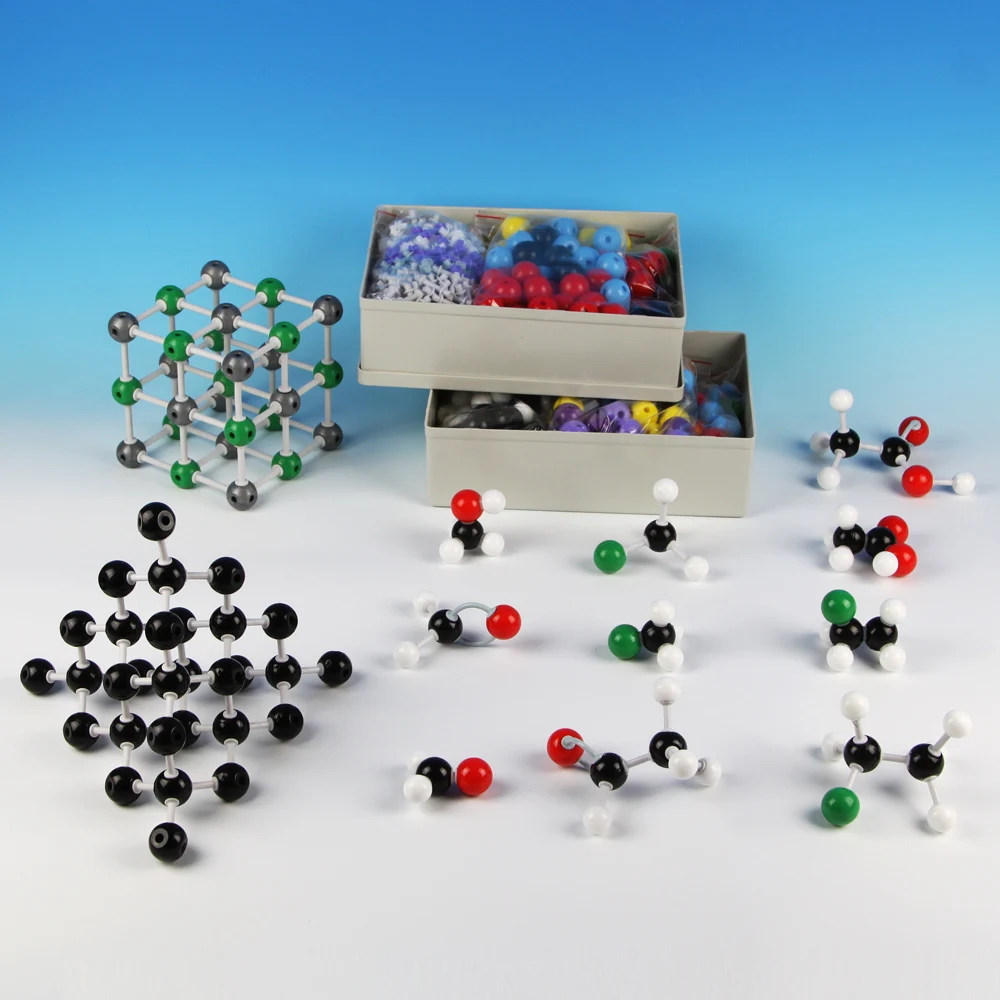 مجموعة كبيرة من الموديلات الجزيئية غير العضوية/العضوية (810 قطعة) (338 قطعة و470 وصلة و2 أدوات إزالة الارتباط القصير)) #1