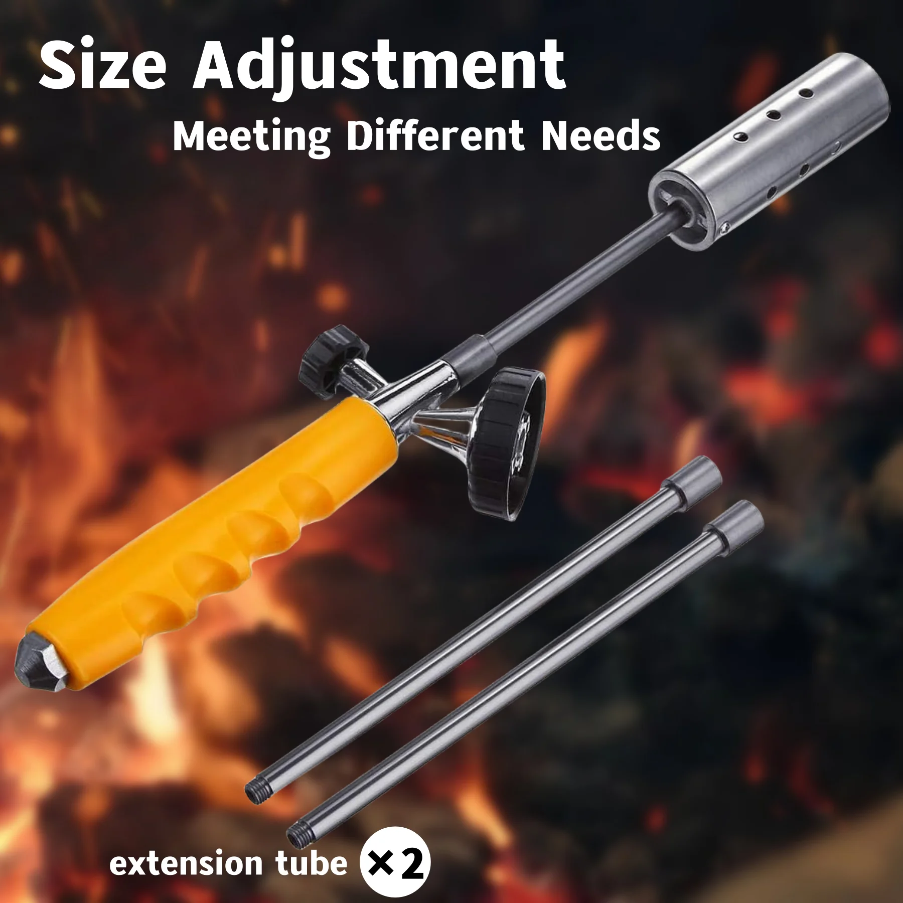 Portable Butane Gas torch, Professional Portable Torch with Detachable Combustion Pipeline, Outdoor Igniter, Grass Burning Gun.
