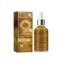 Body Shiny Oil Moisturizing Long Lasting Body Luminizer Face Brightening Waterproof Liquid Shiny Body Glow Body Glitter Oil 30ml