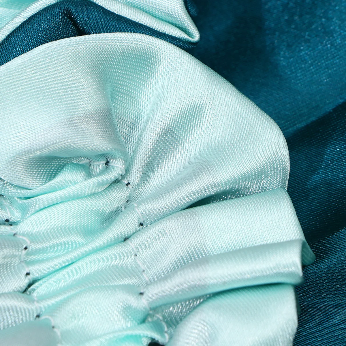 قبعة نوم من الساتان للأطفال خفيفة الوزن لحماية الشعر مع حافة مرنة للاستخدام المنزلي أثناء النوم - أخضر فاتح #1