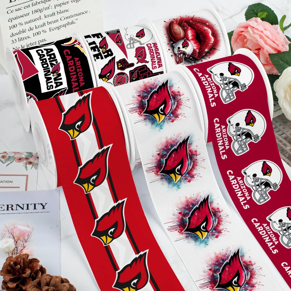 5yards Sport Team A C Pattern Grosgrain Ribbons Satin Ribbon for Cheer Bows DIY Girl Hair Bows #5