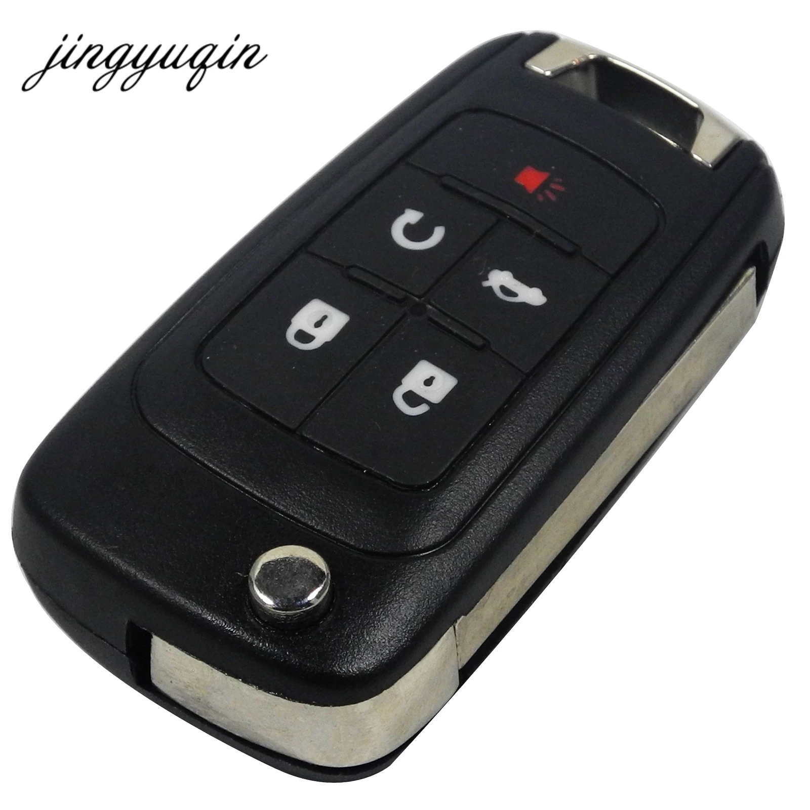 Jingyuqin 10 unids/lote funda de control remoto plegable 5 BTN para Opel para Buick Excelle Verano LaCrosse Regal vivienda Fob