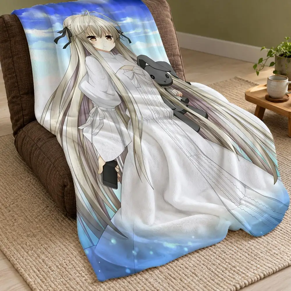 Anime Y-Yosuga No Sora Throw Double Sided Flannel Throw Blanket Soft Warm Washable Home Decor