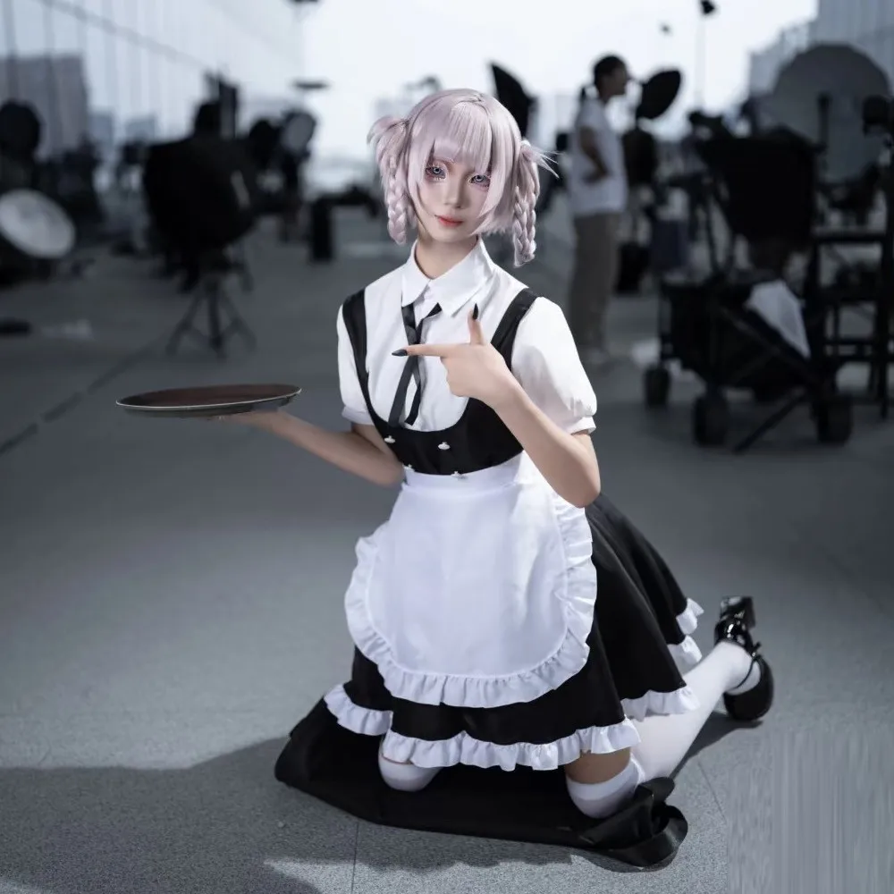 Anime Yofukashi No Uta Cosplay Nanakusa Nazuna Cosplay Costume wig Maid Dress Call of The Night Cosplay Costume Halloween suit