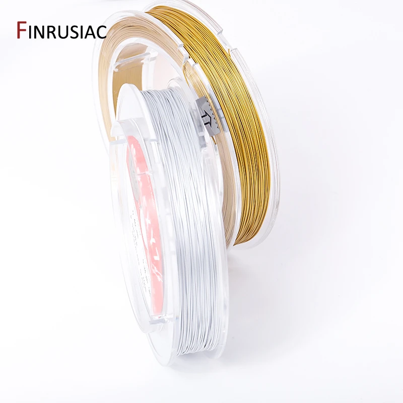 Gold/Silber Farbe 0,4 MM Edelstahl Draht Perlen Seil Schnur Faden String Für DIY Armbänder Schmuck, Die Entdeckungen großhandel – Detail 22