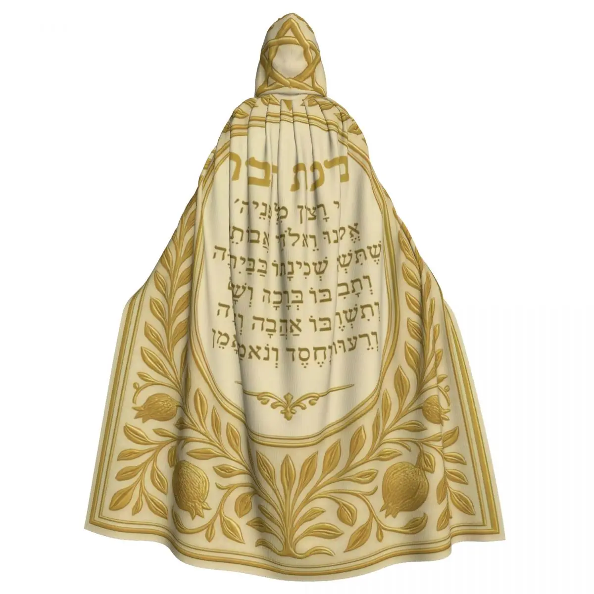 Cosplay Medieval Costumes Hebrew Blessings From Israel Hooded Cloak Capes Long Robes Jackets Coat Carnival